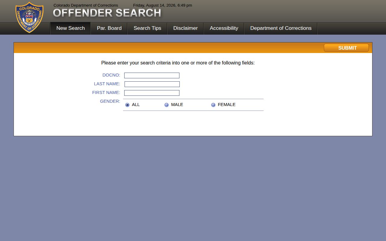 Colorado offender search for Pueblo County sentenced prisoners and photos